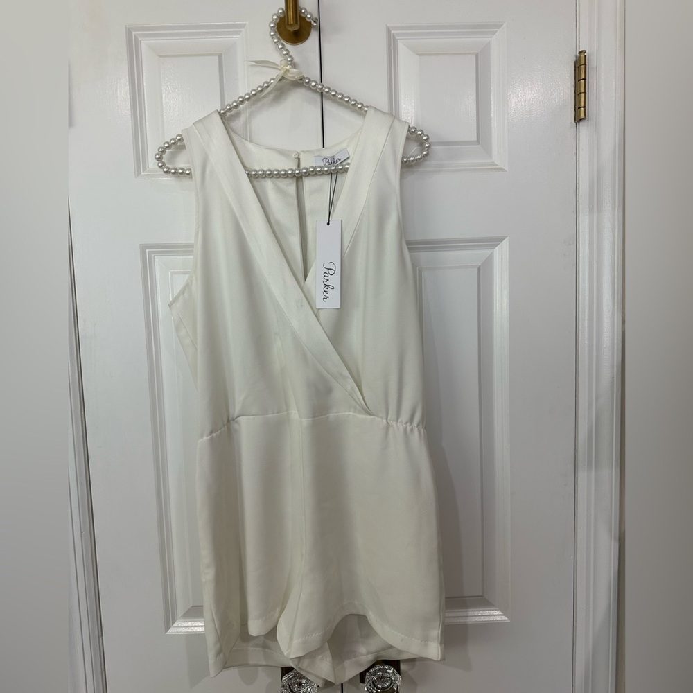 Parker Pearl White Romper size Medium